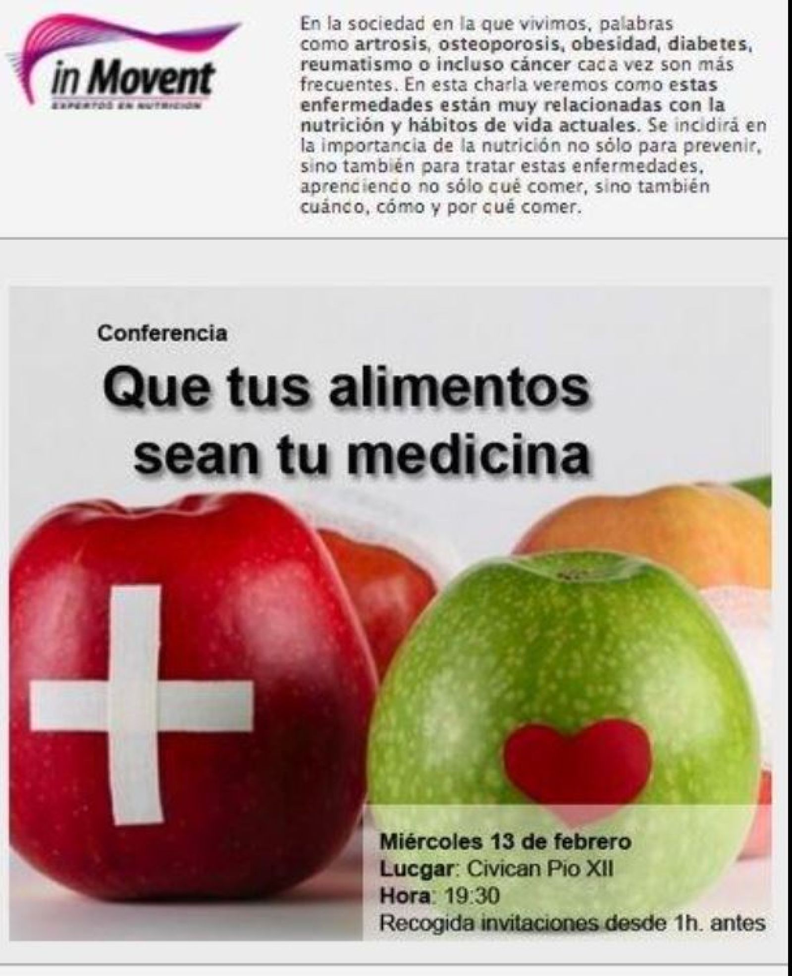 Charla sobre Nutrición y Salud desde la PNI, en el Civican - 13-02-2013