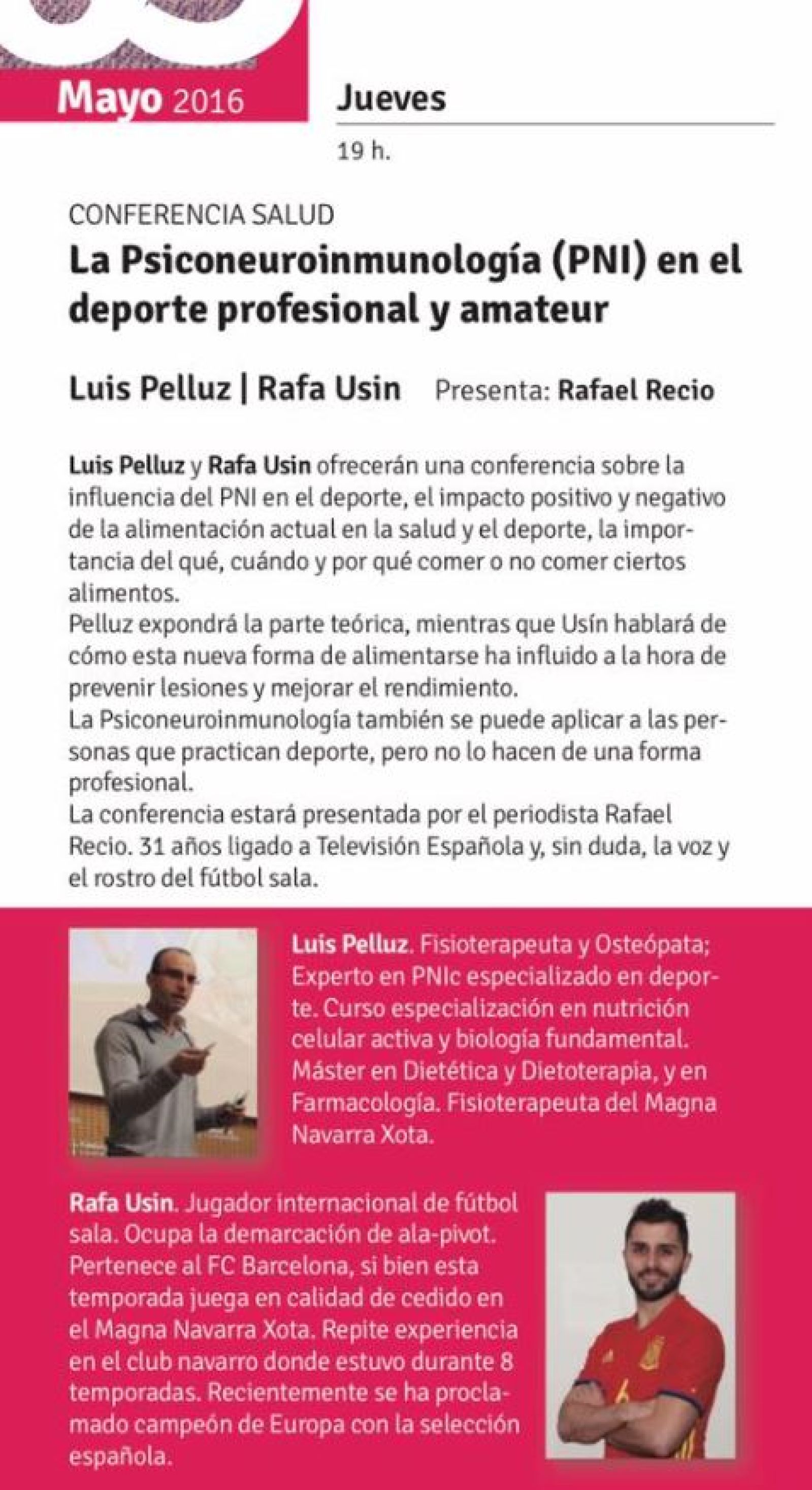 Charla con Rafa Usín, en el Corte Inglés de Pamplona - 05-05-2016