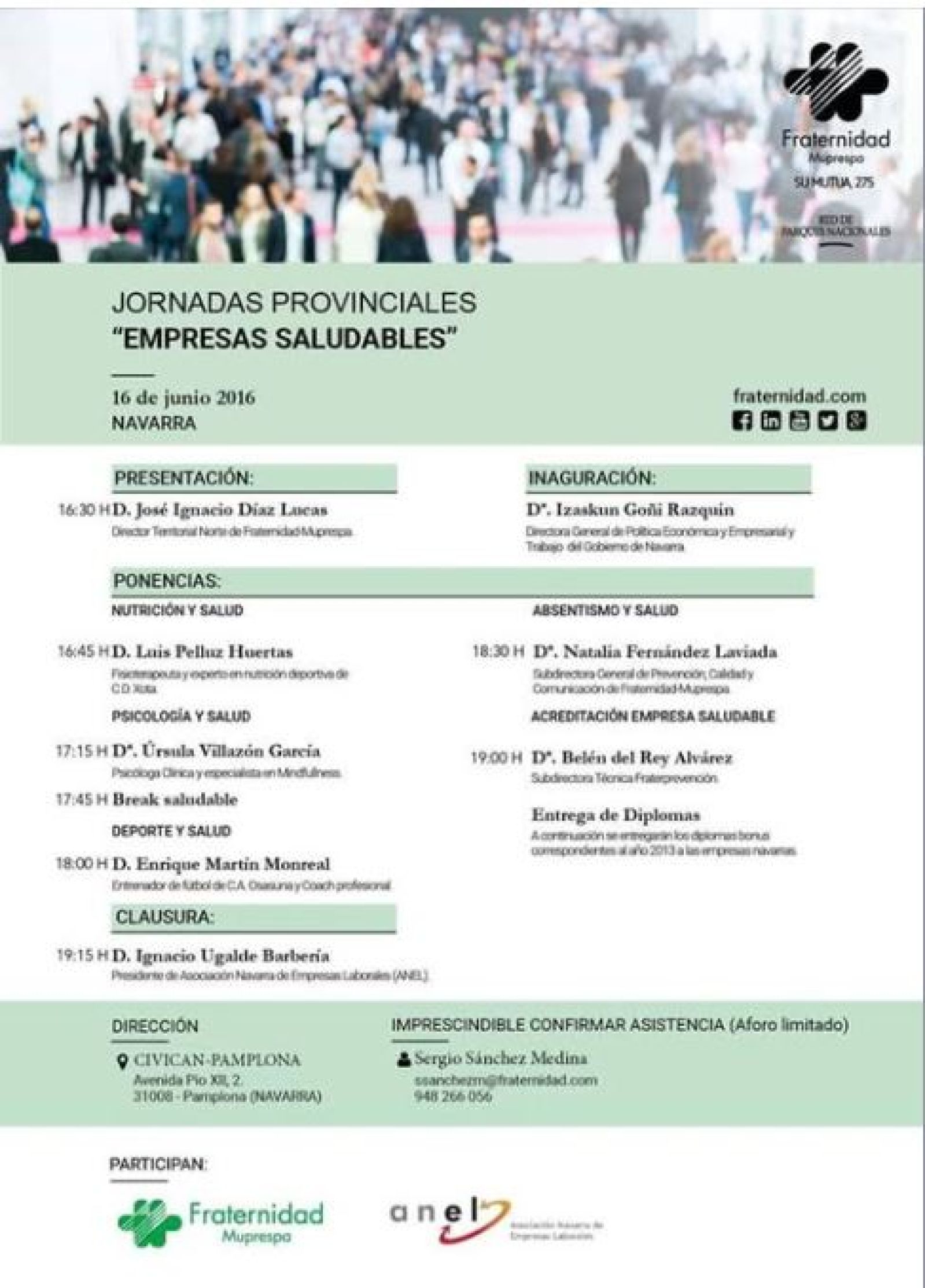 Jornada de Empresas Saludables, en Civican - 15-06-2016